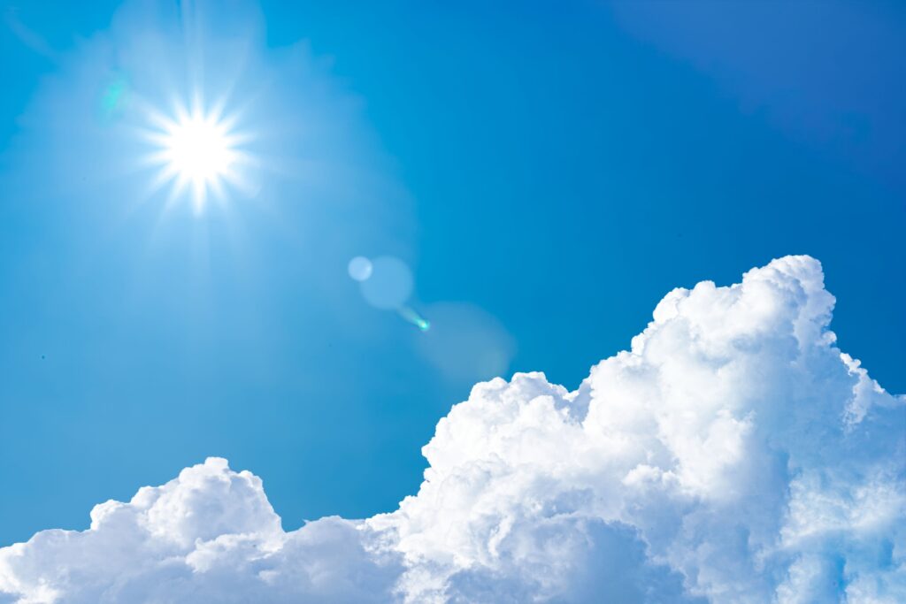 太陽と空